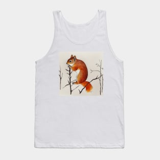 Siberian Red Squirrel in Winter Tank Top